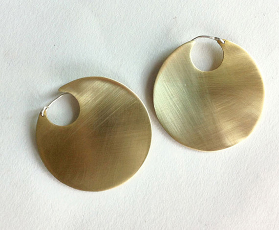 flat disks earrings
