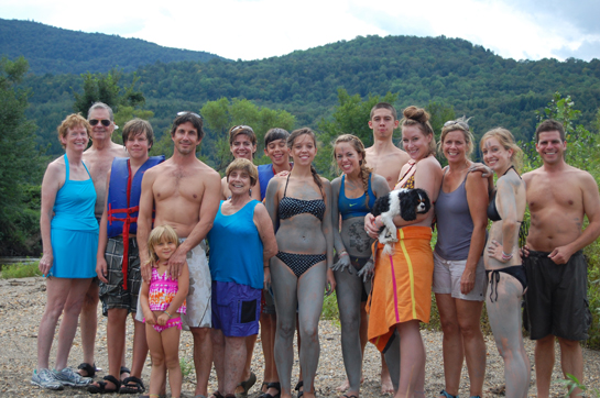 The Whole Fam Damily Canoeing the Green River (VT), 2010